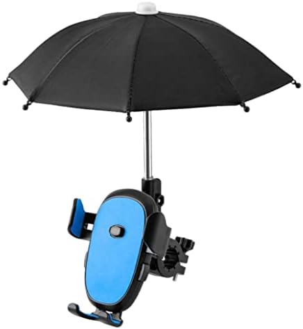 Tuimiyisou Bisiklet Telefon Dağı Ayarlanabilir Bisiklet telefon standı Mini Şemsiye ile Mavi Bisiklet telefon tutucu Çamurluklar