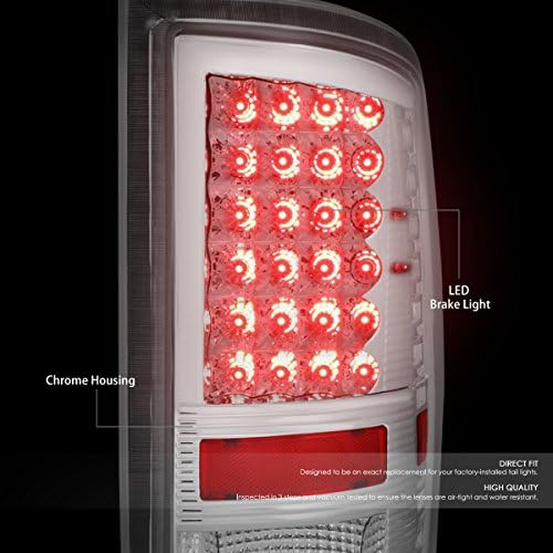 DNA OTOMOBİL TL-DRAM09-LED-CH-CL led arka lambası Montaj Sürücü ve Yolcu Tarafı [Uyumlu 09-17 Dodge Ram 1500 2500 3500]
