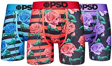 PSD Erkek Çiçek Baskı Boxer Külot-Nem Emici Kumaşlı Nefes Alabilen ve Destekleyici Erkek İç Çamaşırı