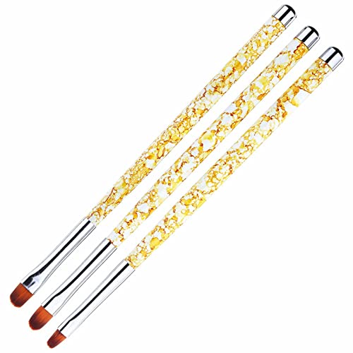 Üç Set dokulu tırnak bakımı yuvarlak kafa kalemler tırnak bakımı renk boyama setleri tırnak bakımı ışık yarım daire kalem tırnak setleri