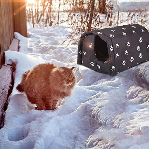 Kış Açık Kedi Evi Kedi Evi Yastıklı Kedi Evi Katlanabilir Sokak Kedisi Evi Sıcak Kedi Ev Su Geçirmez Oxford Güneş Koruyucu Pet Kedi
