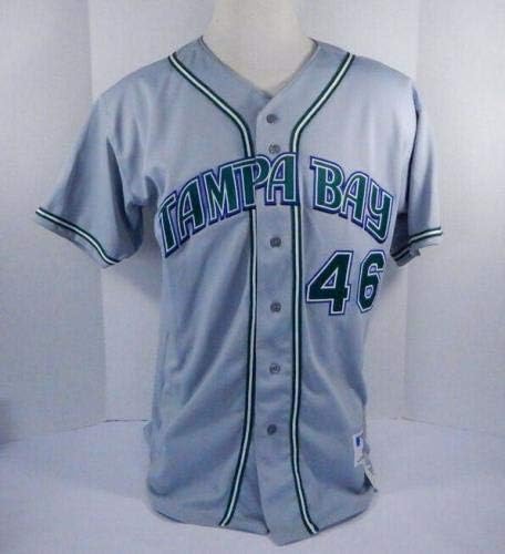2004 Tampa Körfezi Şeytan Işınları Alec Zumwalt 46 Oyun Gri Forma DP06396 Yayınladı - Oyun Kullanılmış MLB Formaları