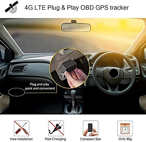 4G OBDII GPS takip cihazı, OBD2 Araba GPS Takip Cihazı Gerçek zamanlı GPS İzci Araba Kamyon Otobüs Off-Roader için Yedek 120mAh bttery