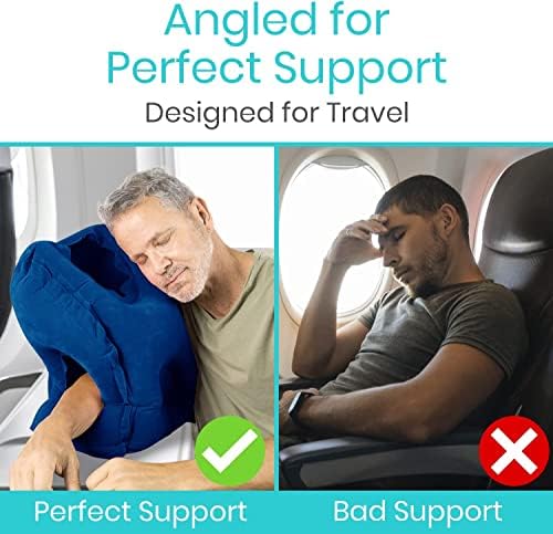 Xtra-Konfor Kafalık Seyahat Yastık-Şişme Seyahat Uçak Yastık Aksesuarları Gezileri için-Boyun Desteği Uyku için-Bellek Köpük Ağrı kesici