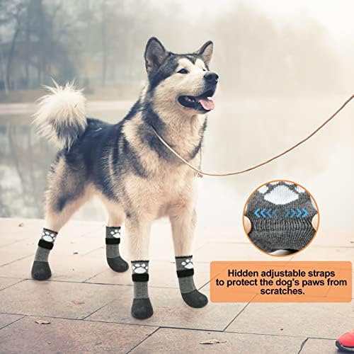 BEAUTYZOO Kaymaz Köpek Çorapları Çizmeler, Sıcak Kaldırım için Köpek su Ayakkabısı, Parke Zemin için Su geçirmez Kavrama Köpekler Patik