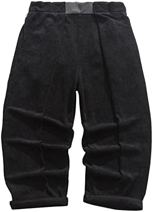 MIASHUI 6 Köpük Erkek Sonbahar ve Kış Sıcak Gevşek pantolon Rahat Düz Renk Cep Geniş Bacak Pantolon Moda Çamaşır Suyu Pantolon