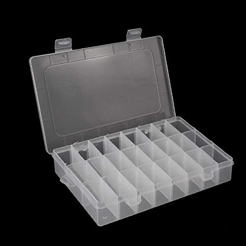 X-DREE Clear Plastic Electronic Components Storage Box Container Holder(Contenedor de contenedor de caja de almacenamiento de componentes