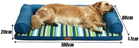 SCDCWW Yatak Pet Deluxe Köpek ve Köpek Yatak, Yivli Ortopedik Köpük Yatak Konfor Yastıklı Jant Yastık Pet