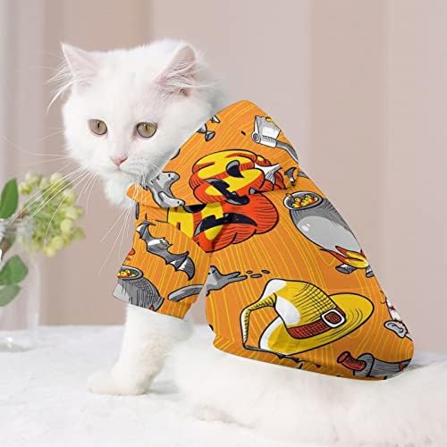 Mutlu Cadılar Bayramı Kedi Tek parça Gömlek Moda Köpek Kostüm kapaklı evcil hayvan aksesuarları