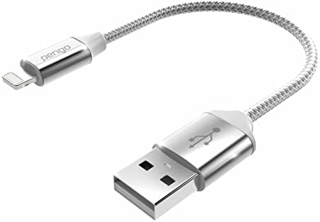 Kısa Yıldırım Kablosu, Yıldırım Konektörlü PENGO USB Kablosu, Apple MFi Sertifikalı Şarj Cihazı ve iPhone 12/11/X/8/8 Plus 7/7 Plus