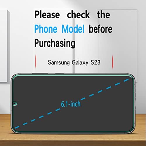 Slanku [3-Pack] Ekran Koruyucu için Samsung Galaxy S23 5G Temperli Cam, Destek Parmak İzi Okuyucu, kabarcık Ücretsiz, Anti Scratch,
