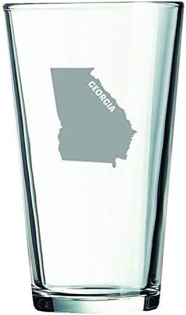 16 oz Bira Bardağı - Georgia Eyalet Taslağı - Georgia Eyalet Taslağı