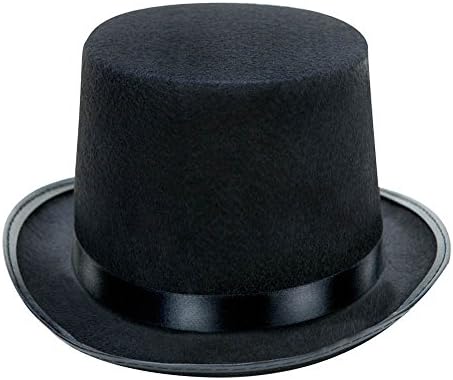 Kanguru Siyah Kostüm Silindir Şapka, Lüks Siyah Silindir Şapka Lincoln, Erkek Ringmaster Şapka, Sihirbaz Şapkası, Cosplay Aksesuarları,