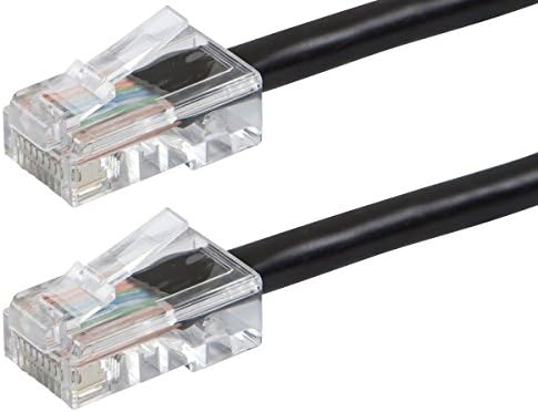 Buhbo 5 ft CAT 5E UTP Ethernet Ağı Önyüklenmemiş Yama Kablosu, Siyah