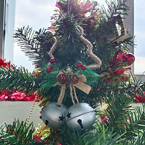 YARDWE yılbaşı dekoru Ev Süsleri 2 adet Noel Çift Çan Kolye Parti Dekor Noel ağaç çan Ev için Doğuş Süsler Retro Dekor