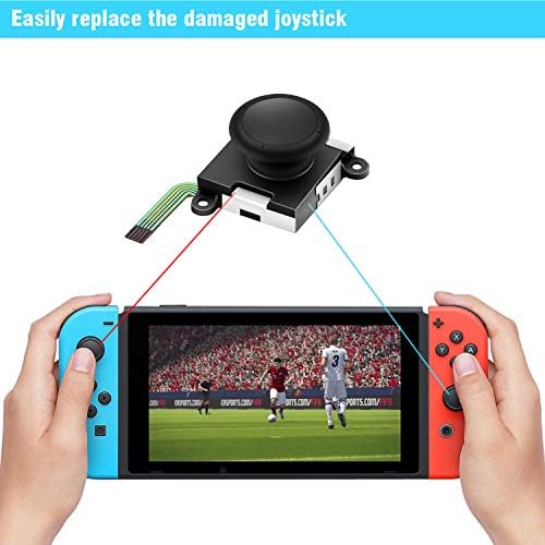 Wattne 1 Paket 3D Yedek Joystick Analog Thumb Çubuk Nintendo Anahtarı Joy Con Denetleyicisi için, ThumbStick Onarım Aracı takımı Paketi