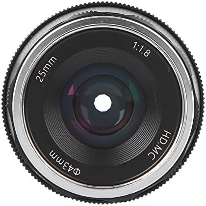 Jopwkuin Metal Aynasız Kamera Lens, manuel Odaklama Kamera Lens 5 Elemanları 3 Grup 25mm F1. 8 Çok Katmanlı için Z7 için Z6 için Z50(Siyah)