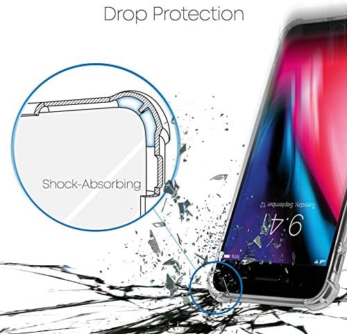 Goospery iPhone 8 Plus Kılıf, Güçlendirilmiş Köşeli Kristal Berraklığında Koruyucu Tampon Kapak, Apple iPhone 7 Plus/iPhone 8 Plus