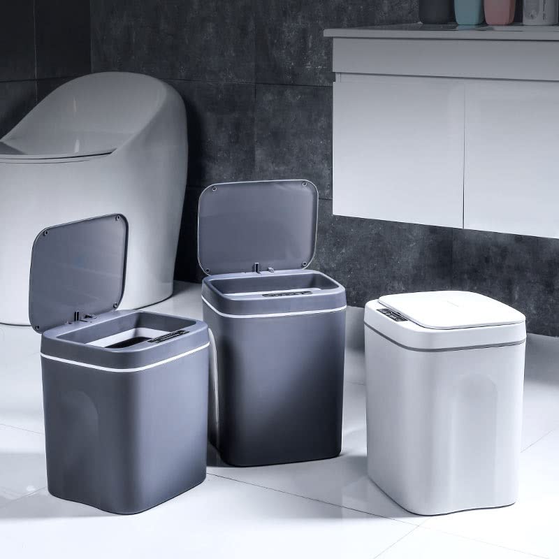 DHTDVD Indüksiyon Otomatik Algılama Ev çöp tenekesi Yatak Odası Tuvalet Mutfak çöp kutusu Kağıt Sepeti (Renk: D, Boyut: 1)