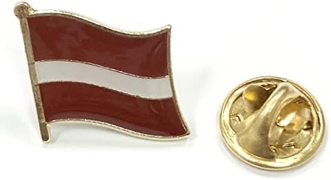 A-ONE Letonya Bayrağı Broş + Avrupa Birliği Kalkanı Macun Yama, Vintage Yama, Giyim için Yama üzerinde Sopa, gömlek, pantolon No. 429P