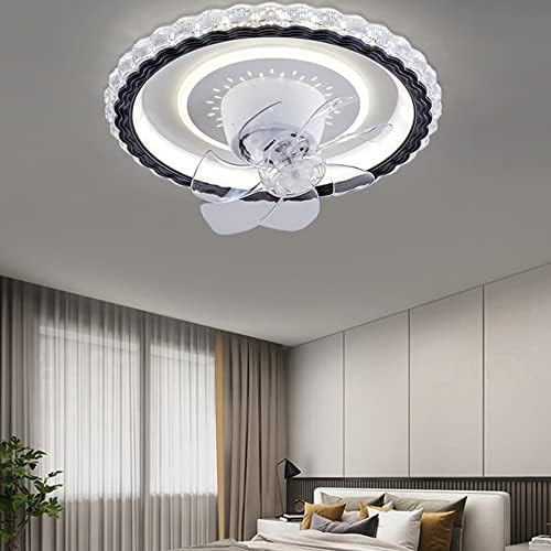 PAKFAN Modern Yaratıcı LED Fan Tavan Lambası, Kapalı Ultra İnce Modern Tavan Lambası, Uzaktan Kumandalı Sessiz Tavan Vantilatörü Ofis