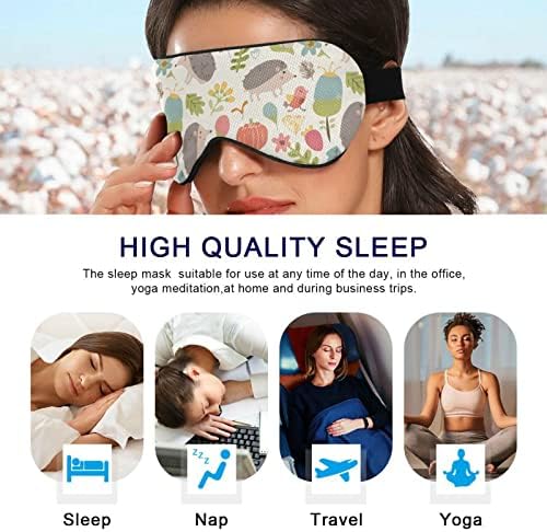 Unisex Uyku Göz Maskesi Komik Kirpi Çalı Gece Uyku Maskesi Rahat Göz Uyku Gölge Kapak