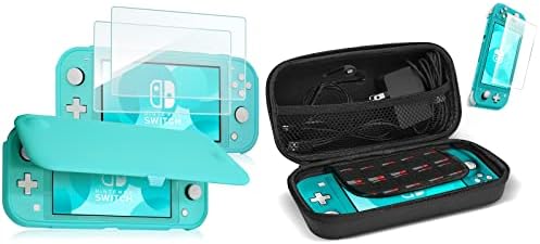 ProCase Kapak çevirin 2 Paket Ekran Koruyucular Paketi Sert Kabuk ile Seyahat Taşıma Çantası Nintendo Anahtarı için Lite 2019