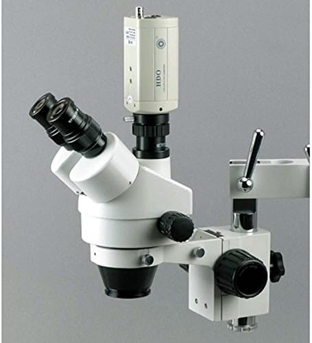 AmScope SM-4TPZ Profesyonel Trinoküler Stereo yakınlaştırmalı mikroskop Eşzamanlı Odak Kontrolü ile, WH10x Oküler, 3.5 X-90X Büyütme,