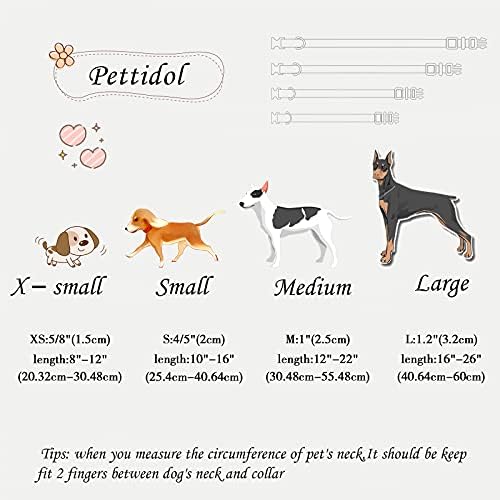 Pettidol Kız köpek tasması Papyon ve Bandanalar Ayarlanabilir Çiçek Pet Yaka Metal Toka ile Küçük Orta Büyük Köpekler için