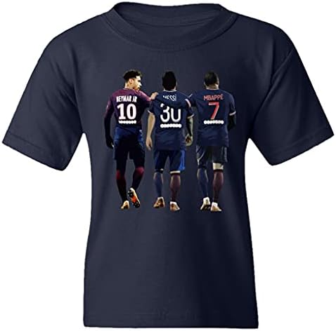Paris Futbol Trio Leo Keçi Futbol Takımı Erkek Kız Gençlik T-Shirt