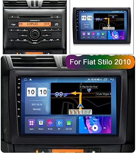 Android 11.0 2 Din Araba Radyo Stereo 9Multimedya Oynatıcı ile IPS Dokunmatik Ekran Kafa Ünitesi Fiat Stilo 2010 için Sat Nav 4G GPS