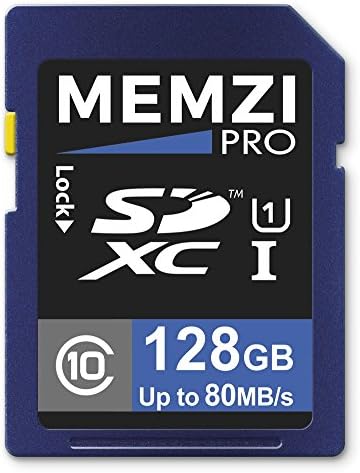 MEMZI PRO 128 GB Sınıf 10 80 mb/s SDXC Bellek Kartı Canon PowerShot için SX70 HS, SX740 HS, SX430 olduğunu, SX432 olduğunu, EOS R,