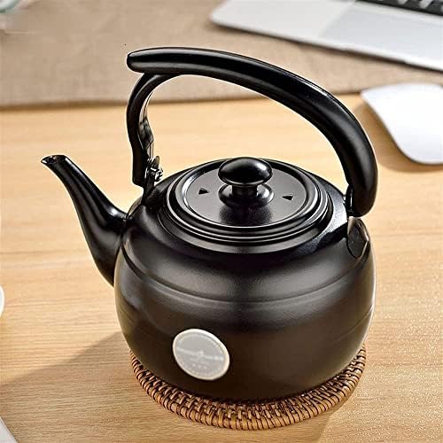 DEPİLA çay demlik paslanmaz çelik çay su ısıtıcısı kahve çay sıcak su kabı Stovetop çaydanlık su ısıtıcısı (Renk: Gümüş)