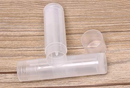 Mini Patenci 3/16 Oz (5.5 ml) sert Plastik Boş Dudak Balsamı Dudak Parlatıcısı Tüpleri Saydam Ruj Sopa tüp şişesi Konteyner DIY Craft
