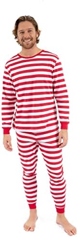 Leveret erkek Pijama Gömme Çizgili Noel 2 Parça Pjs Seti %100 % Pamuk Uyku Pantolon Pijama (XSmall-XXLarge)