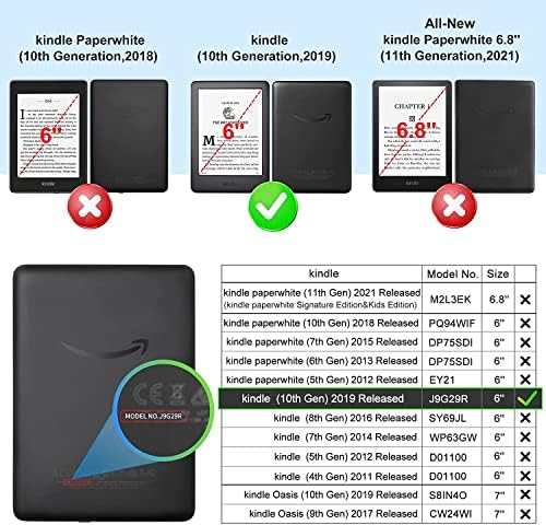 Kindle Kumaş Kapak 10. Nesil 2019 (Model No.J9G29R) El Kayışı ile, Otomatik Uyandırma / Uyku ile, Dokunmatik Ekran Kalemi