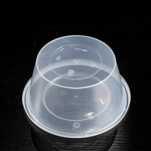 BPA İçermeyen 27oz Kapaklı Plastik Kaplar, 300ct. Sipariş Vermek, Yemek Hazırlamak ve saklamak için Sızdırmaz, Mikrodalgaya Uygun Porsiyon