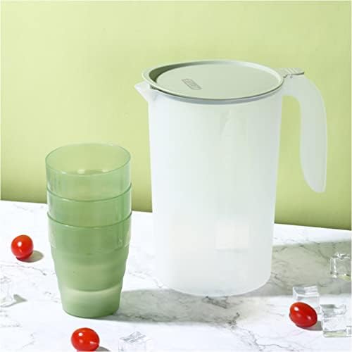 UPKOCH Sürahi Sürahi ve Sürahi Kapaklı Cam Sürahi Bardaklar: Soğuk Su Sürahi Su Cam Züccaciye buzlu çay için içecek bardakları Pot