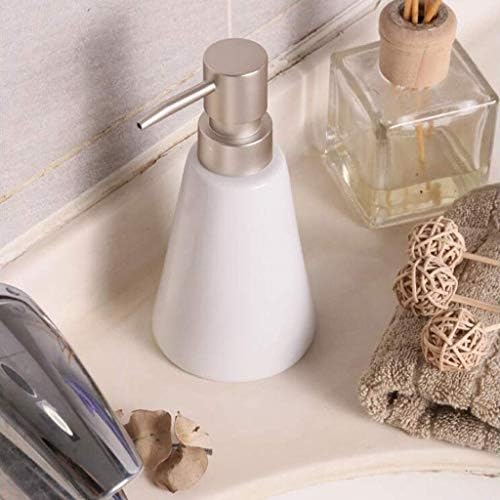 Duş Dağıtıcıları Sabunluk Koni Doldurulabilir Sabunluk Mutfak Banyo Otel Dağıtıcı Pompası Duş Jeli Şampuan Seramik Losyon Şişesi Beyaz