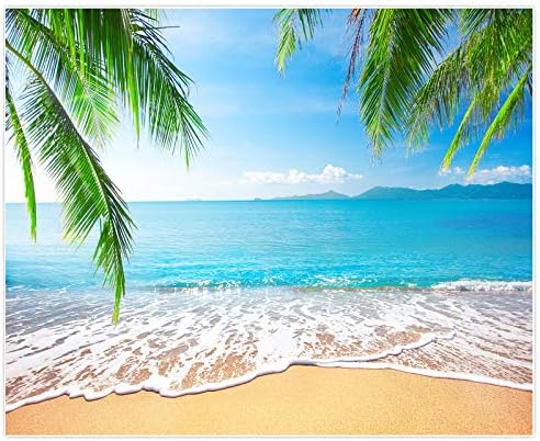 Allenjoy 8x6ft Tropikal Yaz fotoğraf kabini Zemin Plaj Parti Süslemeleri için Yaz Düğün Doğum Günü Tatil Masa Afiş Duvar Dekor Goblen