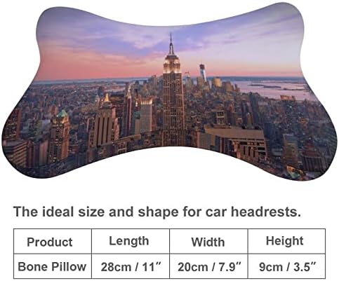 NYC New York Şehir Manzara Araba Boyun Yastık 2 Kemik Şekilli Otomatik Kafalık Yastıklar Yastık Seyahat Araba Ev Dekoratif