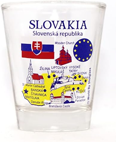 Slovakya AB Serisi Simge Yapılar ve Simgeler Shot Glass