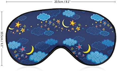 Gece Gökyüzü Arka Plan Uyku Göz Maskesi göz bandı Ayarlanabilir Kayış ile Körü Körüne Uçak Seyahat için
