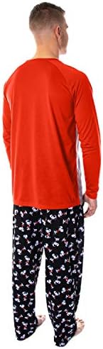 Fıstık erkek Joe Serin Snoopy Pijama Uzun Kollu Raglan Gömlek ve Pantolon 2 Parça Pjs Yetişkin Seti
