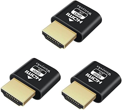 Woıeyeks HDMI DDC EDID Kukla Fiş (1920x1080p@60Hz Yeni Nesil) HDMI Sanal Ekran Adaptörü Başsız Hayalet Ekran Emülatörü Kilit Plakası