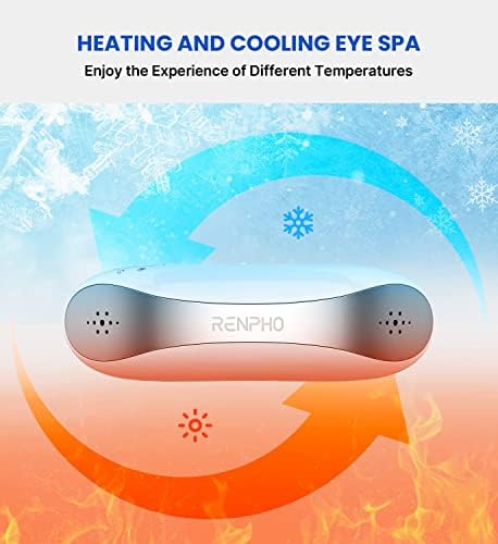 Yarı iletkenler ile RENPHO ısıtma ve soğutma göz Spa maskesi ısı ile masaj kafaları ve boyun omuz masajı