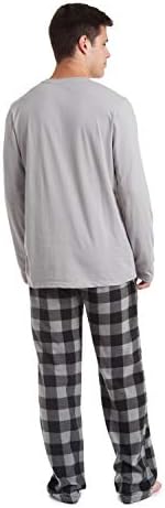 Cherokee erkek Uzun Kollu Pijama Gömlek ve pantolon seti, Rahat ve Nefes Alabilen pamuklu bluz ve Mikro Polar Alt