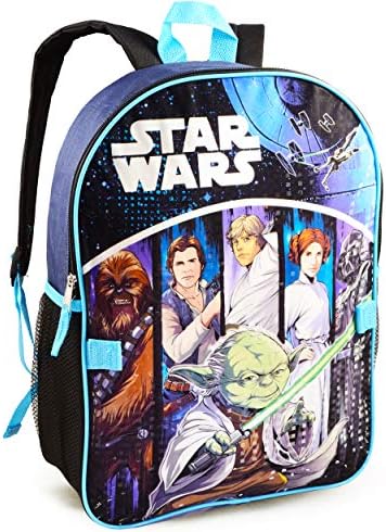 Star Wars Sırt Çantası ile Lunchbox Seti Erkek Çocuklar için ~ 3 Adet Paketi ile Deluxe 16 Klasik Star Wars Sırt Çantası, yalıtımlı