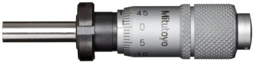 Mitutoyo 148-803 Mikrometre Başkanı, 0-13mm Aralığı, 0.01 mm Mezuniyet, +/-0.002 mm Doğruluk, Düz Yüksük, Küresel SR4 Yüz, Mil Kilidi