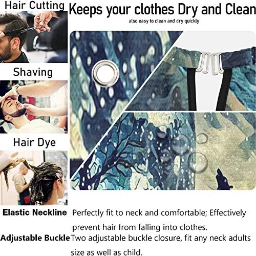visesunny Berber Pelerin Serin Kurt Polyester Saç Kesme Salon Cape Önlük Anti-Statik Saç Kesimi Suya Dayanıklı Tıraş Bezi Sakal Tıraş